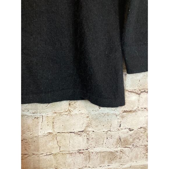 Studio Liz Claiborne Angora Sweater Womens Medium Black Boxy Popover Capsule - Picture 6 of 12